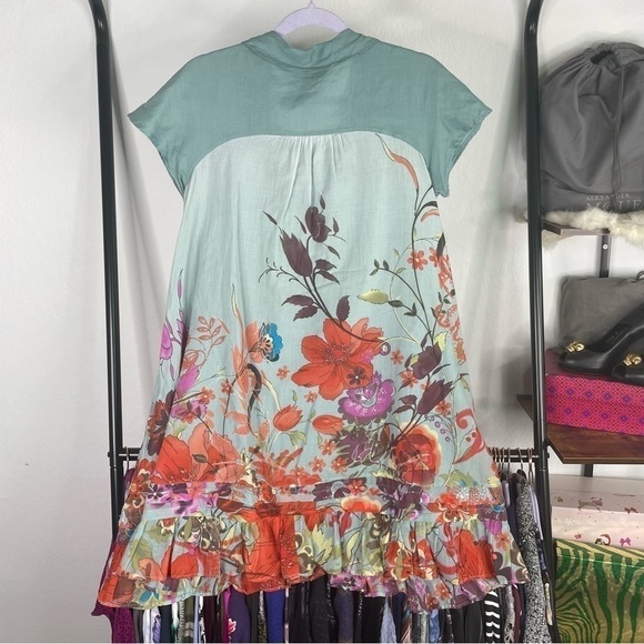 Twin Set Simona Barbieri Blue Popover A Line Ruffled Dress - Picture 8 of 10